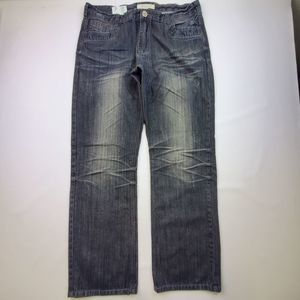 MATERIAL ADWORKS DENIM BLACK HEATHER STRAIGHT CUT